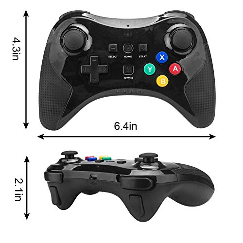 TechKen - Controlador inalámbrico Pro para Wii U, controlador clásico Bluetooth para Wii U Gamepad Gamepad Gamepad para Wii U Games Games Accesorios para Wii U