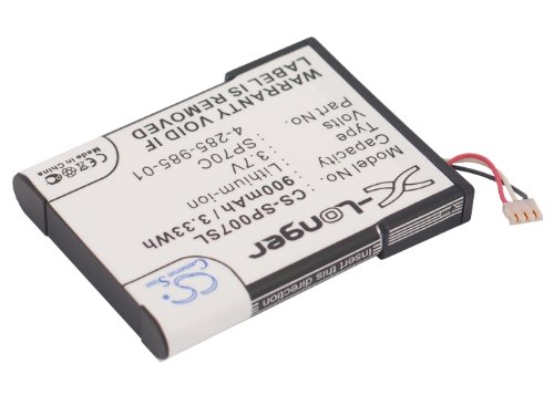 TECHTEK batería Compatible con [Sony] PSP E1000, PSP E1002, PSP E1004, PSP E1008, Pulse Wireless Headset 7.1 sustituye 4-285-985-01, para SP70C FBA