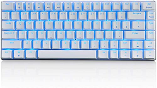 Teclado mecánico AK33 de Lexon tech, teclado para juegos con cable USB con retroiluminación LED azul, teclado compactos de 82 teclas, interruptores azul negro, mecanógrafos y jugadores de juegos