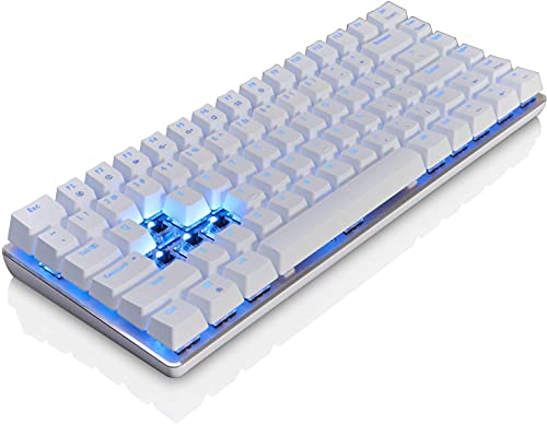 Teclado mecánico AK33 de Lexon tech, teclado para juegos con cable USB con retroiluminación LED azul, teclado compactos de 82 teclas, interruptores azul negro, mecanógrafos y jugadores de juegos