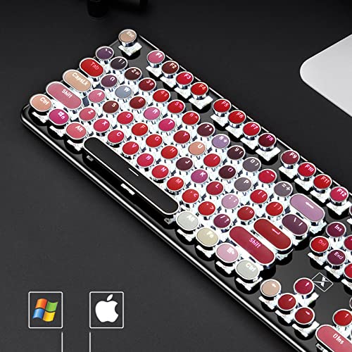 Teclado y Ratón, Teclado De Juegos Mecánicos, Diseño QWERTY Inglés USB Gaminjo Cambio Teclado Mecánico Anti-ghosting Non-conflicto Keys Pc Ps4 Xbox(Color:Azul)