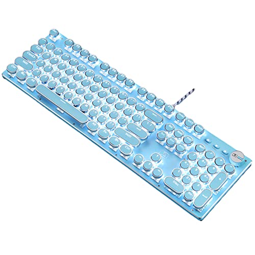 Teclado y Ratón, Teclado De Juegos Mecánicos, Diseño QWERTY Inglés USB Gaminjo Cambio Teclado Mecánico Anti-ghosting Non-conflicto Keys Pc Ps4 Xbox(Color:Azul)