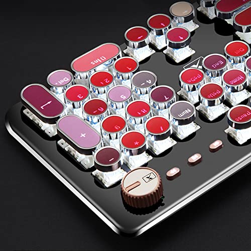 Teclado y Ratón, Teclado De Juegos Mecánicos, Diseño QWERTY Inglés USB Gaminjo Cambio Teclado Mecánico Anti-ghosting Non-conflicto Keys Pc Ps4 Xbox(Color:Azul)