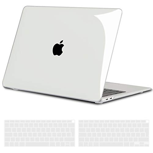 TECOOL Funda para 2020 2019 2018 MacBook Air 13 Pulgadas A2337 (M1) / A2179 / A1932, Cubierta de Plástico Dura Case Carcasa con Tapa del Teclado para Nuevo MacBook Air 13 con Touch ID - Transparente