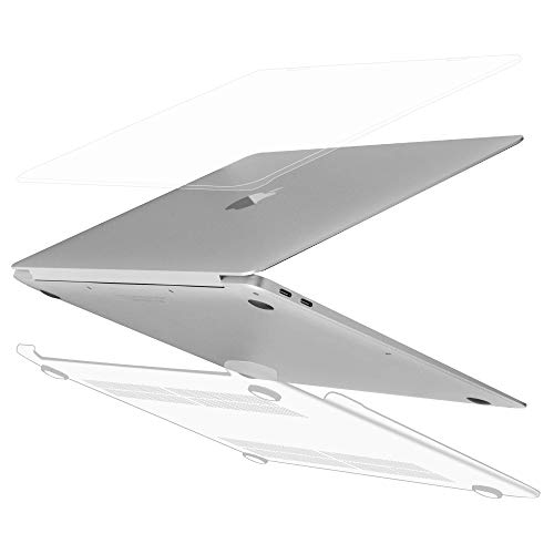TECOOL Funda para 2020 2019 2018 MacBook Air 13 Pulgadas A2337 (M1) / A2179 / A1932, Cubierta de Plástico Dura Case Carcasa con Tapa del Teclado para Nuevo MacBook Air 13 con Touch ID - Transparente