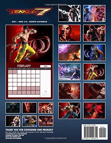 Tekken 7: OFFICIAL 2022 Calendar - Video Game calendar 2022 - Tekken 7 -18 monthly 2022-2023 Calendar - Planner Gifts for boys girls kids and all ... games Kalendar Calendario Calendrier)
