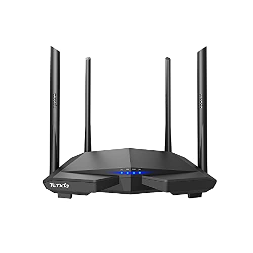 Tenda AC6 Router WiFi de Doble Banda AC1200, 2.4 GHz a 300 Mbps y 5 GHz a 867 Mbps, Antenas Externas de 4*6dBi, Fast Ethernet, Puertos WAN/3*LAN de 100 Mbps, Tecnología Beamforming + MU-MIMO