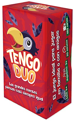 TENGO DUO - El Nuevo Juego de Mesa Cooperativo - Juego de Cartas de Agilidad Mental y Rapidez Ideal para Reír y Jugar en Familia o con Amigos, para Niños, Adolescentes y Adultos - Fabricado en Europa