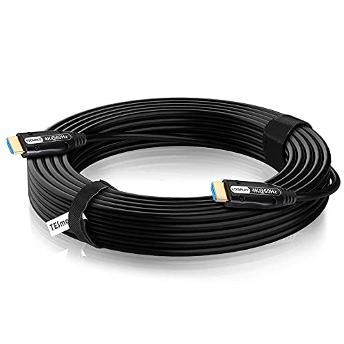 TESmart Cable HDMI 4K cable óptico extra largo 150 metros compatible con 4K 60 Hz, 2160p, 32AWG, Blu-ray / PS4 / Xbox/Switch