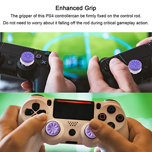 TEUVO Thumbsticks, Silicona Thumbsticks Grips Gorras para PS4 Joystick y para PS5 Joystick a Ayuda con Control y Reducir Pulgarcito Fatiga, Púrpura, 2 Pcs