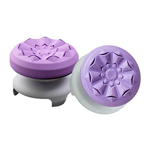 TEUVO Thumbsticks, Silicona Thumbsticks Grips Gorras para PS4 Joystick y para PS5 Joystick a Ayuda con Control y Reducir Pulgarcito Fatiga, Púrpura, 2 Pcs