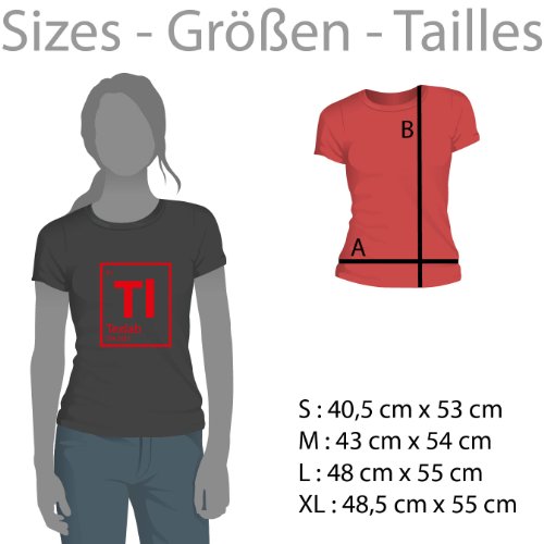 Texlab Pool Skeptisch Camiseta, Mujer, Rojo, Extra-Large