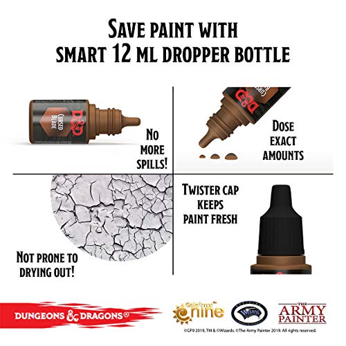 The Army Painter | Dungeons and Dragons | Nolzur’s Marvelous Pigments Undead Paint Set | 10 Pinturas Acrílicas y 1 figura miniatura Acererak