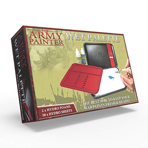 The Army Painter | Wet Palette | Paleta húmeda Estuche Premium para Pinceles con 50 Ranuras y 2 Esponjas para Pintar Figuras Miniatura de Wargaming | Juego de Guerra