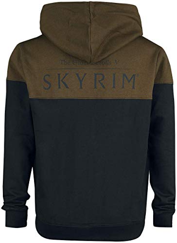 The Elder Scrolls V - Skyrim - Dragonborn Hombre Capucha con Cremallera Negro/marrón XL