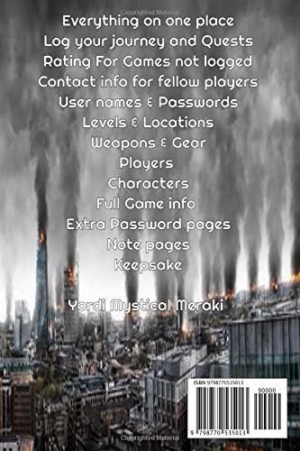 The Gamer Log Book: Video Game Experience Tracker, Rater, Quest & Password Keeper