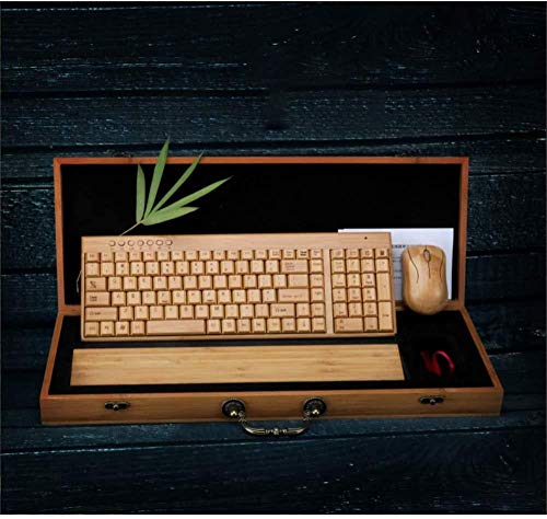 The Keyboard Combo Mechanical Gaming Keyboard and Mouse Ultra-Thin Wireless Bamboo Mini Handguard 2.4G Bluetooth Backlight Improve