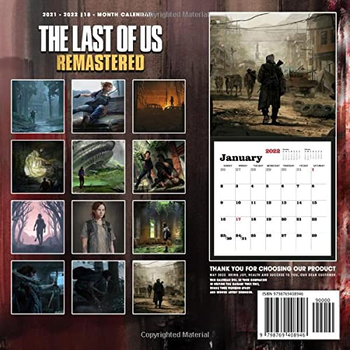 The Last of Us Remastered: OFFICIAL 2022 Calendar - Video Game calendar 2022 - The Last of Us Remastered -18 monthly 2022-2023 Calendar - Planner ... games Kalendar Calendario Calendrier)