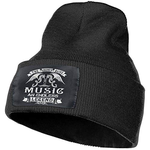 The Legend is Alive Music an Endless Legend - Gorro de invierno con gorro de punto unisex para hombres y mujeres