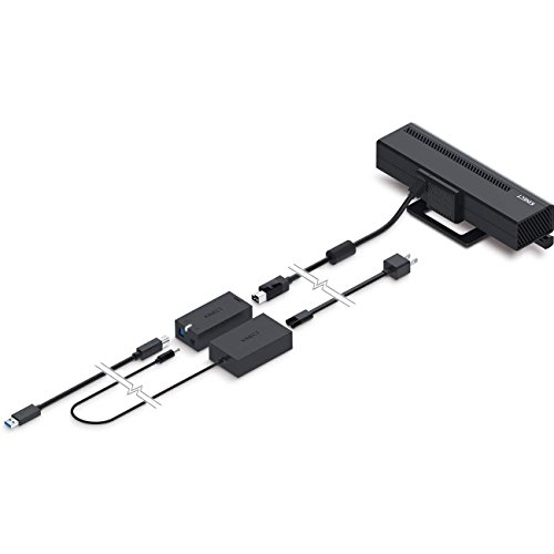 The perseids Adaptador Xbox Kinect, Adaptador para Xbox One S / Xbox One X y PC con Windows 8 / 8.1 / 10, sensor X Kinect 2.0, Enchufe de la UE