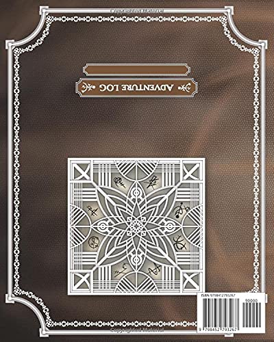 The RPG Adventure player Journal 2nd edition, Double sided, suited for any role playing campaign: Dragon scale Black mandala design, Role playing game ... 2nd Edition. Back story, Graph/lined paper