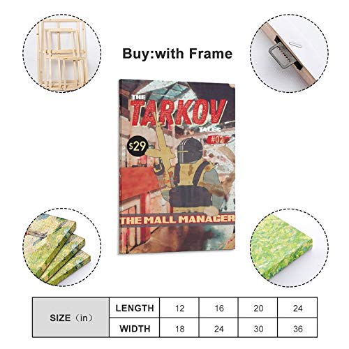 The Tarkov Tales 02 Killa Póster decorativo de lienzo para pared, para sala de estar, dormitorio, 20 x 30 cm