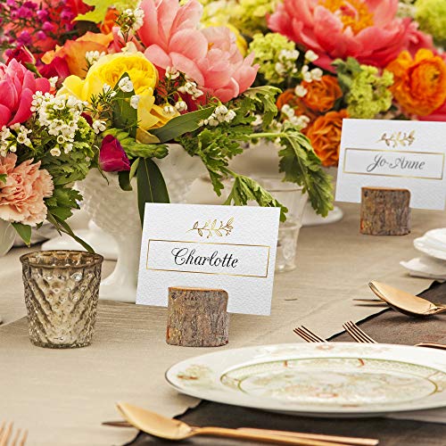 THE TWIDDLERS -50 Porta Tarjetas de Mesa de Madera - Bodas y Eventos (50 soportes)