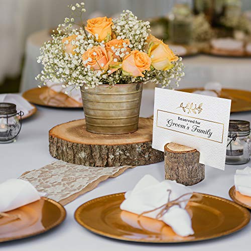 THE TWIDDLERS -50 Porta Tarjetas de Mesa de Madera - Bodas y Eventos (50 soportes)