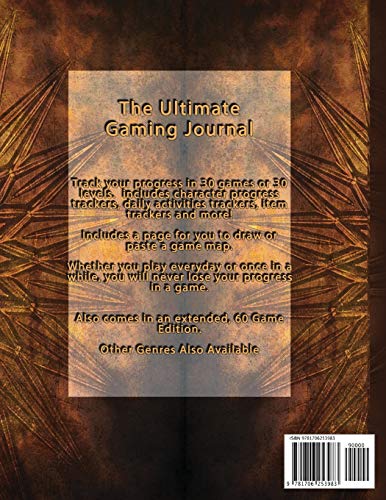 The Ultimate Gaming Journal: Track your progress in 30 games, quests or campaigns with character, guild, equipment, and more,  progress charts.