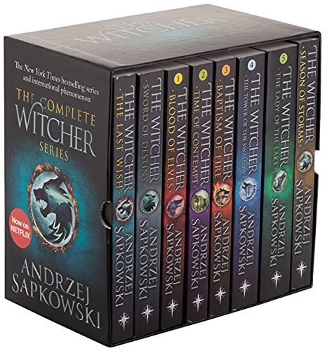 The Witcher Boxed Set: The Last Wish, Sword of Destiny, Blood of Elves, Time of Contempt, Baptism of Fire, The Tower of The Swallow, The Lady of the Lake, Season of Storms: 1-8