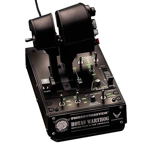 Thrustmaster HOTAS WARTHOG DUAL - Mando de potencia - PC - Réplica del mando de potencia del A-10C con licencia de la U.S. Air Force