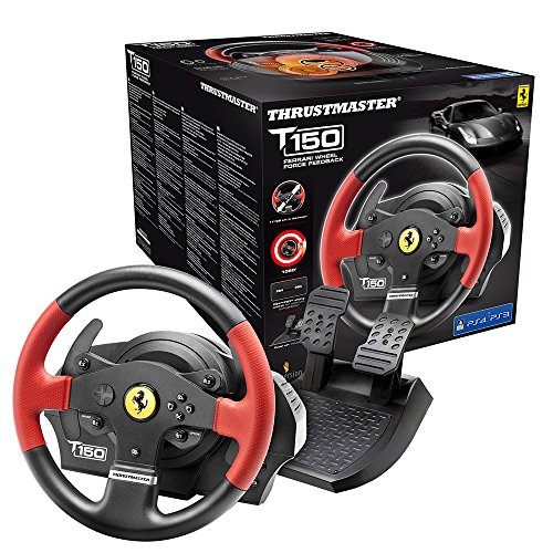 Thrustmaster T150 Ferrari Edition, Volante PS4 / PS3 / PC Force Feedback, Licencia Oficial Ferrari