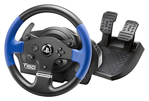 Thrustmaster T150 volante de carreras ergonómico con un juego de 2 pedales - Compatible con PS4 y PC - Funciona con juegos de PS5