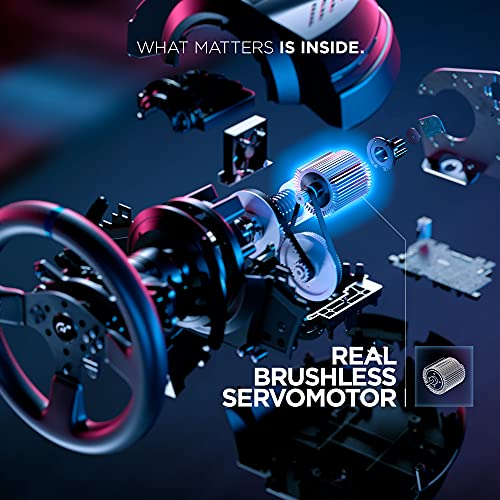 Thrustmaster T300RS GT,Volante y 3 Pedales,PS4 y PC,REALSIMULATOR Force Feedback,Motor Brushless,Sistema de Correa Doble,Tecnología Magnética,Volante Intercambiable,funciona con juegos de PS5