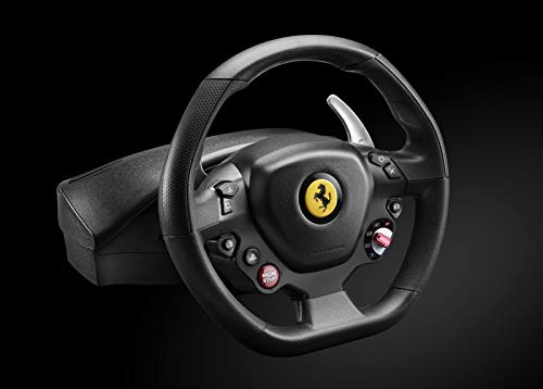 ThrustMaster - T80 RW Ferrari 488 GTB - Volante para PS4 / PC - Licencia Oficial Ferrari - Incluye Pedales + The Crew 2 - Edición Estándar