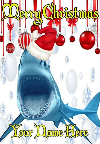 Tiburón Gran ptcc249 blanco de Navidad Tarjeta de Navidad A5 tarjetas de felicitación personalizadas publicado por nosotros Regalos para todos los 2016 de Derbyshire Reino Unido...