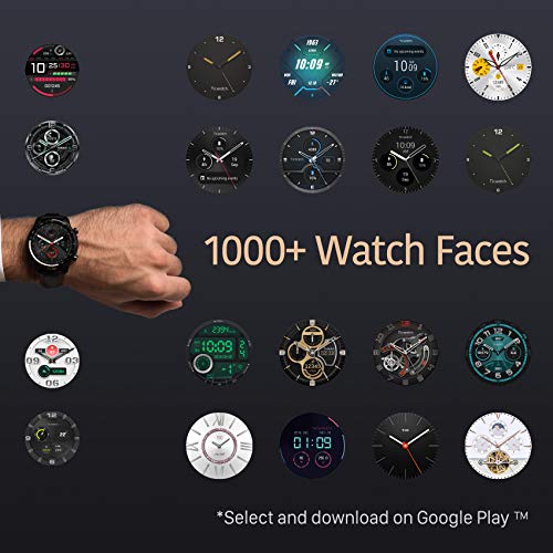 TicWatch Pro 3 Reloj inteligente con GPS para hombres y mujeres, Wear OS by Google, Pantalla de doble capa 2.0, Batería de larga duración, Negro