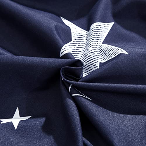 TIENDA EURASIA® Juego de Sabanas 3 Piezas - Estampados Originales y Modernos - Sabanas Cama 135 - 100% Poliester - Tacto Suave (Estrellas, Cama 135 / 135 x 190-200 cm)