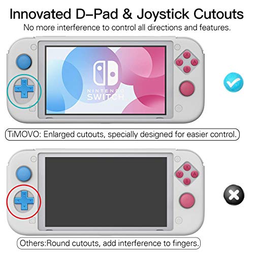 TiMOVO Funda Compatible con Switch Lite, Cubierta Protectora Silicona Resistente, Accesorio de Decoración Anti-caída / Rasguños para la Consola Switch Lite, Gris Claro