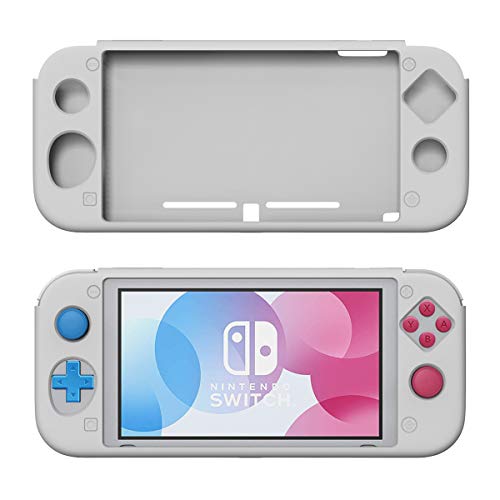TiMOVO Funda Compatible con Switch Lite, Cubierta Protectora Silicona Resistente, Accesorio de Decoración Anti-caída / Rasguños para la Consola Switch Lite, Gris Claro