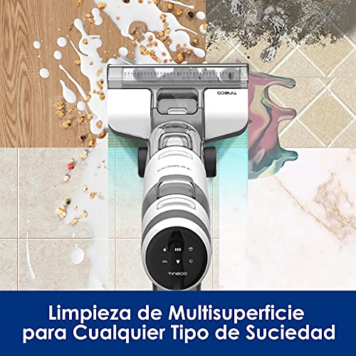 Tineco iFloor3 Aspiradora Escoba en Seco y Húmedo, Inteligente, Pantalla digital, Autolimpieza, Sin Cables, Ligero y Potente, Silencioso y Recargable, Todo en uno, Friegasuelos, Multisuperficies