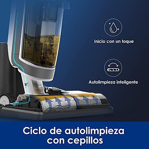 Tineco iFloor3 Aspiradora Escoba en Seco y Húmedo, Inteligente, Pantalla digital, Autolimpieza, Sin Cables, Ligero y Potente, Silencioso y Recargable, Todo en uno, Friegasuelos, Multisuperficies