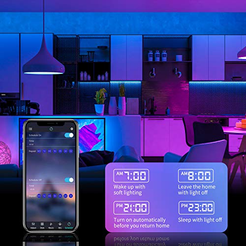 Tiras LED, Bonve Pet Luces LED 12 Metros, Control APP y Mando 40 Teclas, Tiras Led RGB SMD 5050, Tiras Led Bluetooth Musical con Modo Temporizador para Decoración Habitación Cocina Fiesta Gaming