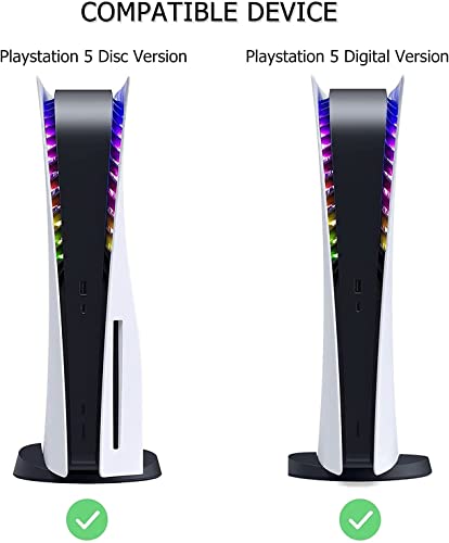 Tiras LED para Consola Playstation 5, 7 Colores Accesorios de decoración de Efectos múltiples Tiras de Luces de Cinta Flexible para Consola PS5 con Control Remoto IR