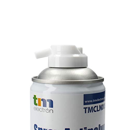 TM Electron TMCLN003 - Limpiador de gas aire comprimido para dispositivos electrónicos, teclados, cámaras, ordenadores portátiles, conexiones y otros, 400 ml, color blanco