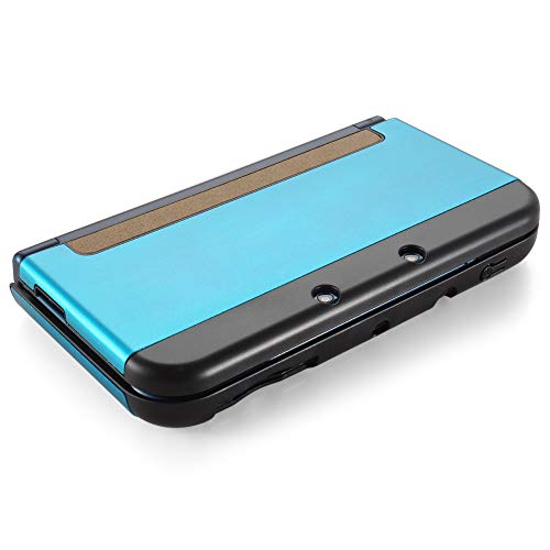 TNP Funda Protectora de Aluminio y Plástico para el Nuevo Nintendo 3DS XL LL 2015, Diseño Modificado sin Bisagras, Protección del Riesgo de Arañazos, Protectora de Pantalla, Color Azul Claro