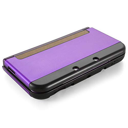 TNP Funda Protectora de Aluminio y Plástico para el Nuevo Nintendo 3DS XL LL 2015, Diseño Modificado sin Bisagras, Protección del Riesgo de Arañazos, Protectora de Pantalla, Color Púrpula