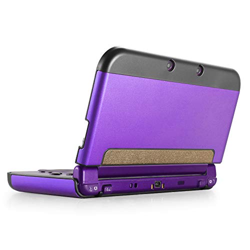TNP Funda Protectora de Aluminio y Plástico para el Nuevo Nintendo 3DS XL LL 2015, Diseño Modificado sin Bisagras, Protección del Riesgo de Arañazos, Protectora de Pantalla, Color Púrpula