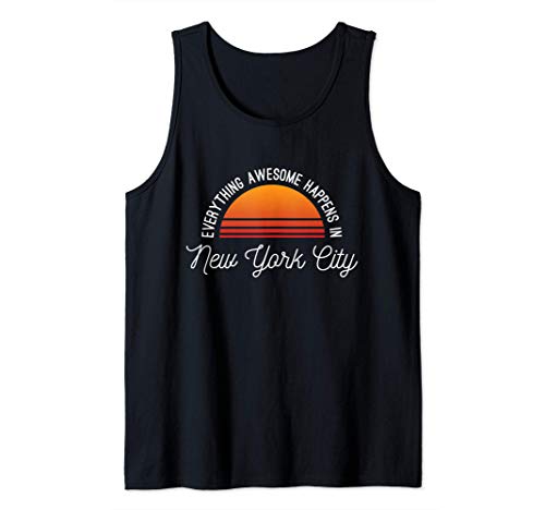 Todo impresionante sucede en Nueva York regalo retro Camiseta sin Mangas