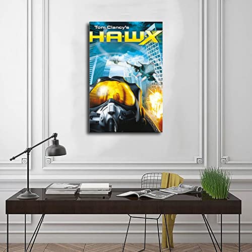 Tom Clancy's H.A.W.X Juego Cover Carteles 2 Lienzo Póster Decoración Dormitorio Deportes Paisaje Oficina Decoración Regalo Marco Estilo 120 × 30 pulgadas (50 × 75 cm)